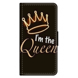 Husa personalizata tip carte HQPrint pentru Samsung Galaxy A12, model I'm the Queen, multicolor, S1D1M0101