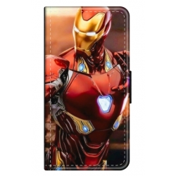 Husa personalizata tip carte HQPrint pentru Samsung Galaxy A12, model Iron Man 1, multicolor, S1D1M0102