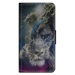 Husa personalizata tip carte HQPrint pentru Samsung Galaxy A12, model Lion 4, multicolor, S1D1M0120