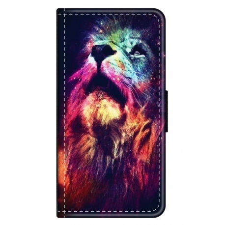 Husa personalizata tip carte HQPrint pentru Samsung Galaxy A13 5G, model Celestial Lion, multicolor, S1D1M0002