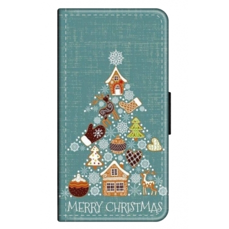 Husa personalizata tip carte HQPrint pentru Samsung Galaxy A13, model Merry Christmas 1, multicolor, S1D1M0056