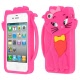 Husa APPLE iPhone 4\4S - 3D (Cat Roz)