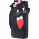 Husa APPLE iPhone 4\4S - 3D (Cat Negru)