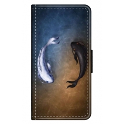 Husa personalizata tip carte HQPrint pentru Samsung Galaxy A13, model Ying and Yang Fish, multicolor, S1D1M0390