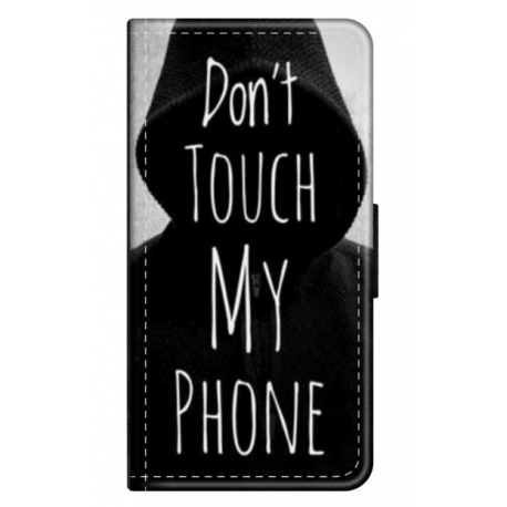 Husa personalizata tip carte HQPrint pentru Samsung Galaxy A14 5G, model Don't touch my phone 2, multicolor, S1D1M0065