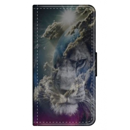 Husa personalizata tip carte HQPrint pentru Samsung Galaxy A14, model Lion 4, multicolor, S1D1M0120