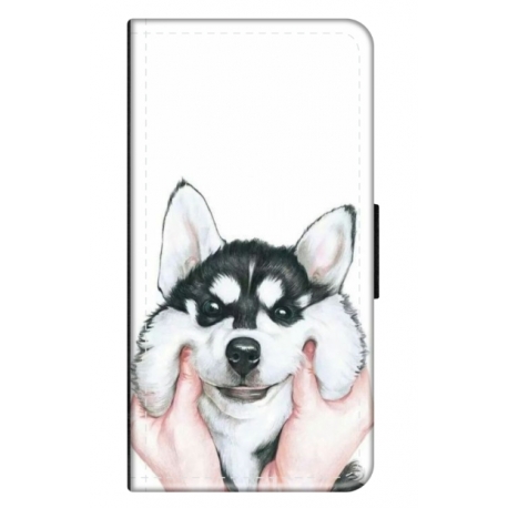 Husa personalizata tip carte HQPrint pentru Samsung Galaxy A15, model Fluffy Dog, multicolor, S1D1M0033