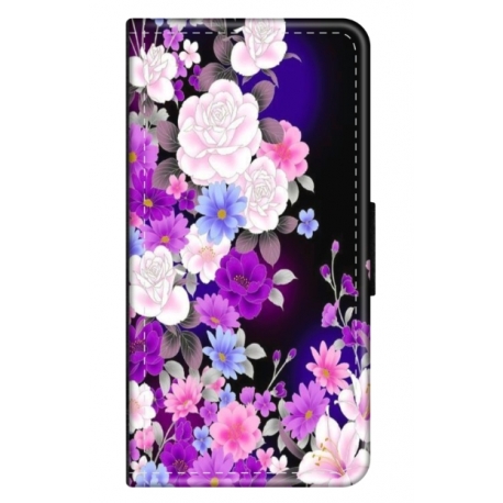 Husa personalizata tip carte HQPrint pentru Samsung Galaxy A20e, model Flowers 3, multicolor, S1D1M0039