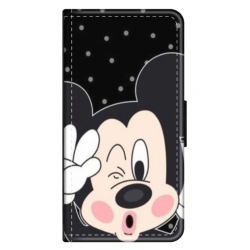 Husa personalizata tip carte HQPrint pentru Samsung Galaxy A20e, model Mickey 1, multicolor, S1D1M0124