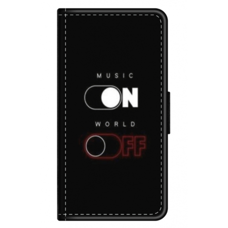 Husa personalizata tip carte HQPrint pentru Samsung Galaxy A20e, model Phone On World Off, multicolor, S1D1M0131