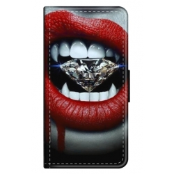 Husa personalizata tip carte HQPrint pentru Samsung Galaxy A22, model Diamond Vampire, multicolor, S1D1M0370
