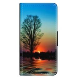 Husa personalizata tip carte HQPrint pentru Samsung Galaxy A22 5G, model Apus, multicolor, S1D1M0006