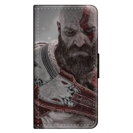 Husa personalizata tip carte HQPrint pentru Samsung Galaxy A22 5G, model God of War 2, multicolor, S1D1M0081