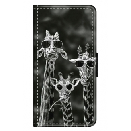 Husa personalizata tip carte HQPrint pentru Samsung Galaxy A22 5G, model Zebra 1, multicolor, S1D1M0086