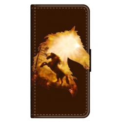 Husa personalizata tip carte HQPrint pentru Samsung Galaxy A22 5G, model Horse 1, multicolor, S1D1M0098