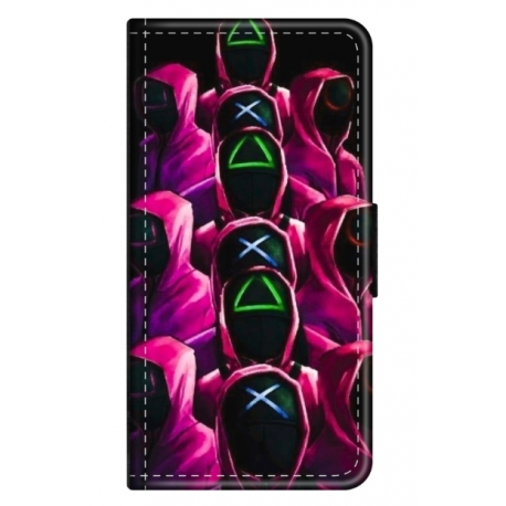 Husa personalizata tip carte HQPrint pentru Samsung Galaxy A22 5G, model Squid Game 8, multicolor, S1D1M0180