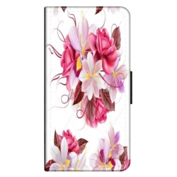 Husa personalizata tip carte HQPrint pentru Samsung Galaxy A23, model Flowers 4, multicolor, S1D1M0040