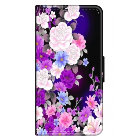 Husa personalizata tip carte HQPrint pentru Samsung Galaxy A23 5G, model Flowers 3, multicolor, S1D1M0039