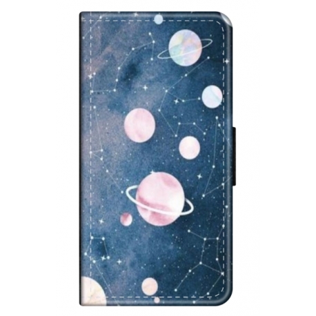 Husa personalizata tip carte HQPrint pentru Samsung Galaxy A25, model Solar System, multicolor, S1D1M0313