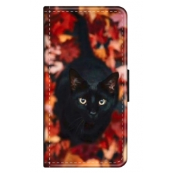 Husa personalizata tip carte HQPrint pentru Samsung Galaxy A34, model Black Cat 3, multicolor, S1D1M0017