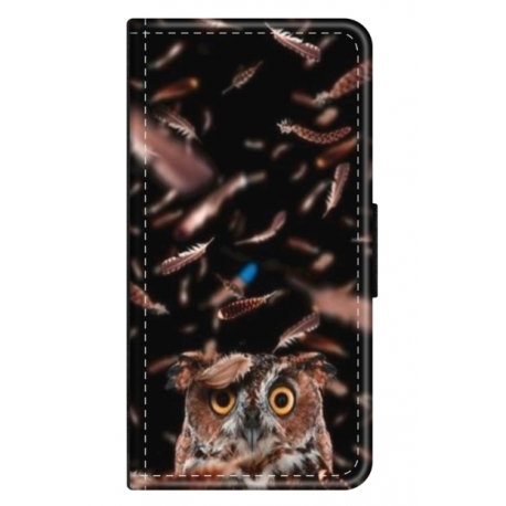 Husa personalizata tip carte HQPrint pentru Samsung Galaxy A34, model Owl, multicolor, S1D1M0334