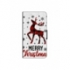 Husa personalizata tip carte HQPrint pentru Samsung Galaxy A51, model Merry Christmas Reindeer 1, multicolor, S1D1M0049