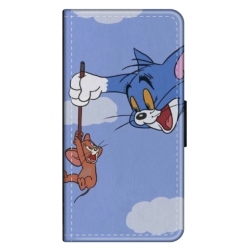 Husa personalizata tip carte HQPrint pentru Samsung Galaxy A51 5G, model Tom and Jerry 1, multicolor, S1D1M0203