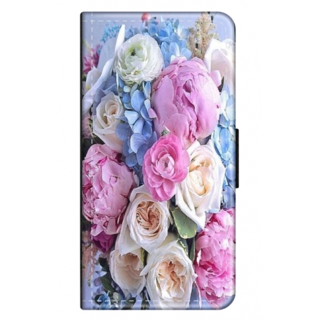 Husa personalizata tip carte HQPrint pentru Samsung Galaxy A52, model Flowers 1, multicolor, S1D1M0026