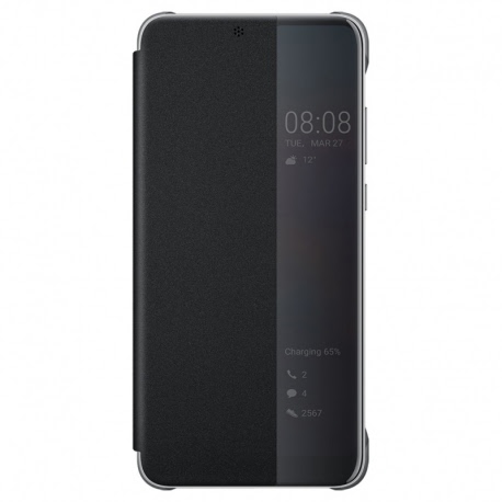 Husa Originala HUAWEI P20 Lite - Flip Cover View (Negru)