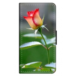 Husa personalizata tip carte HQPrint pentru Samsung Galaxy A52, model Flowers 13, multicolor, S1D1M0206