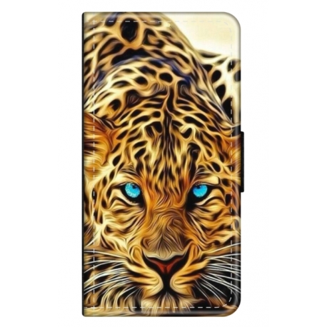 Husa personalizata tip carte HQPrint pentru Samsung Galaxy A52, model Cheetah, multicolor, S1D1M0382