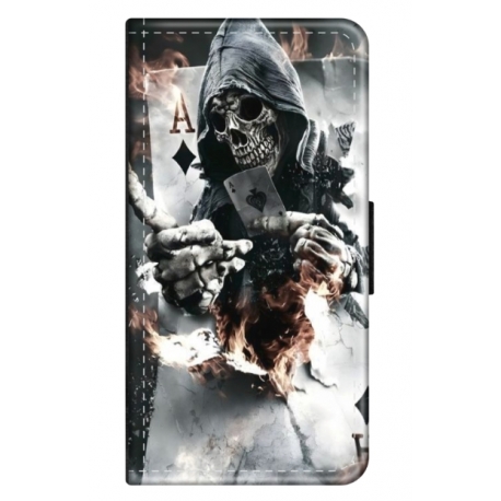 Husa personalizata tip carte HQPrint pentru Samsung Galaxy A52s 5G, model Skeleton Cards, multicolor, S1D1M0301