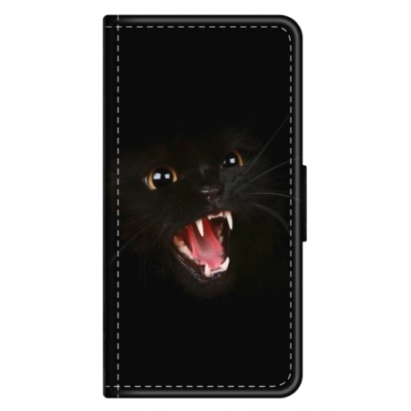 Husa personalizata tip carte HQPrint pentru Samsung Galaxy A54, model Black Cat 2, multicolor, S1D1M0016