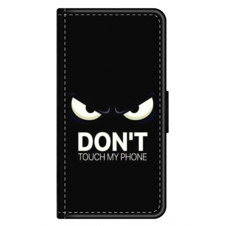 Husa personalizata tip carte HQPrint pentru Samsung Galaxy A70, model Dont touch my phone 1, multicolor, S1D1M0035