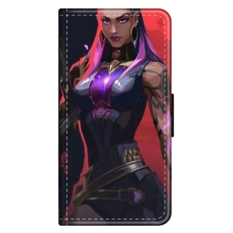 Husa personalizata tip carte HQPrint pentru Samsung Galaxy A70e, model Valorant, multicolor, S1D1M0157