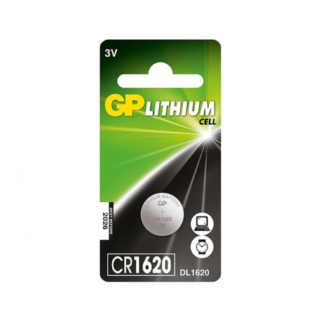 Baterie GP Lithium 3V CR1620-7C5 (Ø 16 x 2mm)