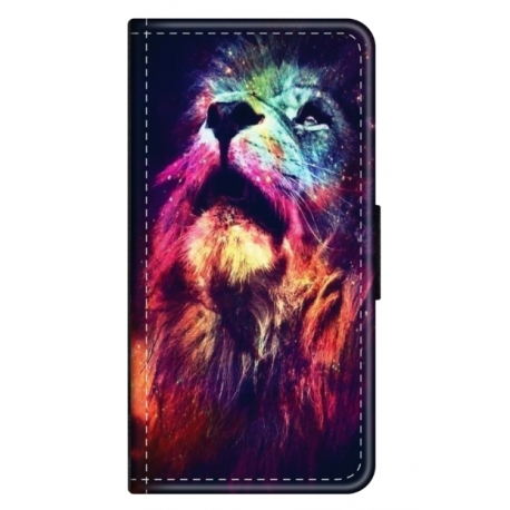 Husa personalizata tip carte HQPrint pentru Samsung Galaxy M11, model Celestial Lion, multicolor, S1D1M0002