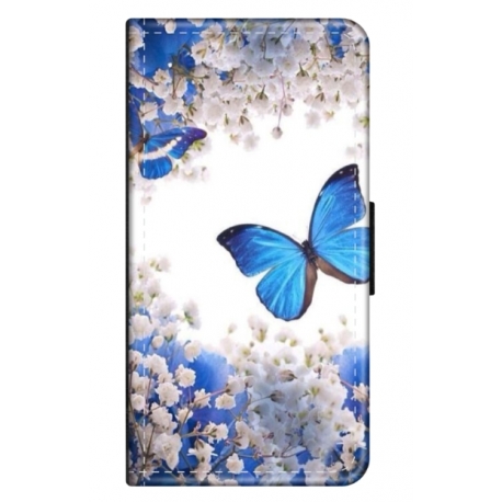 Husa personalizata tip carte HQPrint pentru Samsung Galaxy M11, model Butterfly 4, multicolor, S1D1M0041