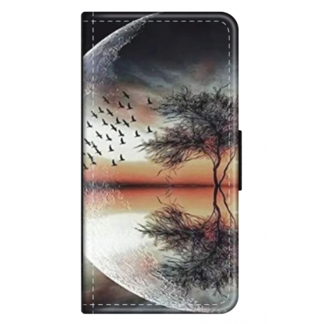 Husa personalizata tip carte HQPrint pentru Samsung Galaxy M11, model Time Flies 3, multicolor, S1D1M0366