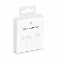 Cablu Original APPLE iPhone 4 (30 Pini) MA591 (Alb) Blister