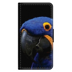 Husa personalizata tip carte HQPrint pentru Samsung Galaxy S8 Plus, model Blue Parrot, multicolor, S1D1M0145