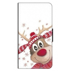 Husa personalizata tip carte HQPrint pentru Samsung Galaxy S8, model Reindeer 3, multicolor, S1D1M0053