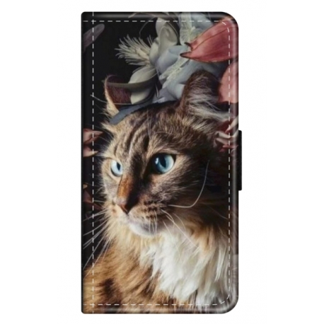 Husa personalizata tip carte HQPrint pentru Samsung Galaxy S10, model Cat 1, multicolor, S1D1M0143