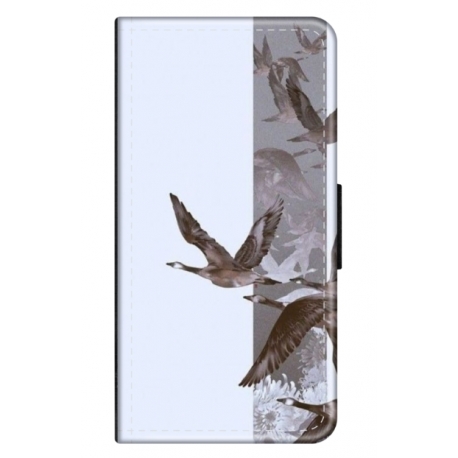 Husa personalizata tip carte HQPrint pentru Samsung Galaxy S21 FE, model Birds, multicolor, S1D1M0314