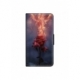 Husa personalizata tip carte HQPrint pentru Samsung Galaxy S21 Ultra, model Fire Rose, multicolor, S1D1M0158