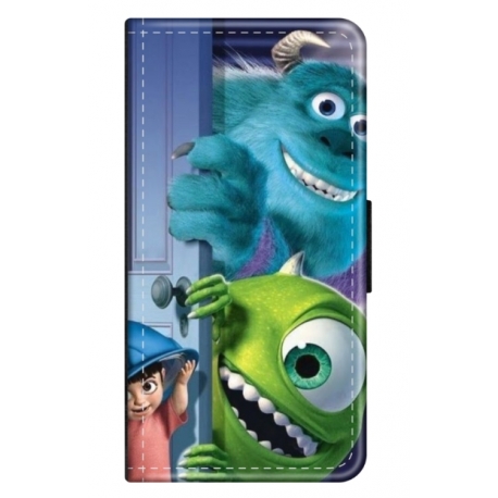 Husa personalizata tip carte HQPrint pentru Samsung Galaxy S21, model Monster INC, multicolor, S1D1M0127