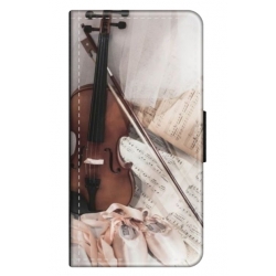 Husa personalizata tip carte HQPrint pentru Samsung Galaxy S21, model Violon, multicolor, S1D1M0371