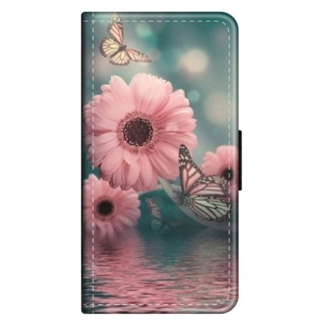 Husa personalizata tip carte HQPrint pentru Samsung Galaxy S22 Ultra, model Flowers 7, multicolor, S1D1M0140