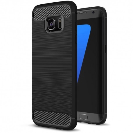 Husa SAMSUNG Galaxy S7 Edge - Carbon (Negru) Forcell