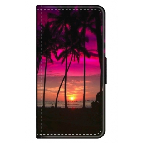 Husa personalizata tip carte HQPrint pentru Samsung Galaxy S23, model Beach View 1, multicolor, S1D1M0136